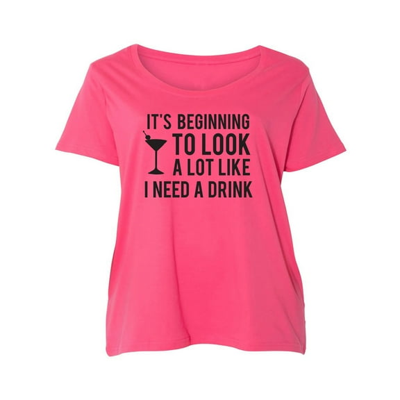 It's Beginning To Look A Lot Like Womens Plus Size Scoopneck Tee