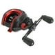 thumbnail image 1 of Carrete de pesca de baitcasting Uxcell para diestros, carretes de perfil bajo 8.1:1 color rojo negro, 1 of 6