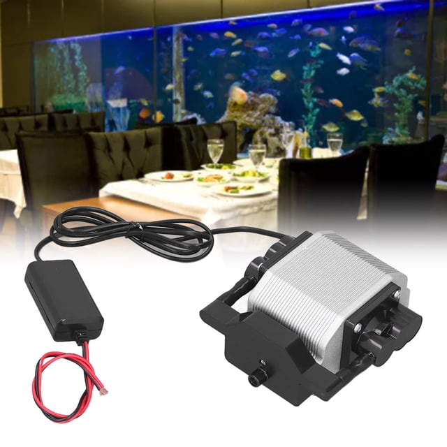 Fishing Aerator Pump, Small Household Stronger Air Pressure Compact Structure Low Temperature Rise Aquatic Transport Aeration Pump for Home Power Cut Fish Tank 12V DC 30L Air Pump