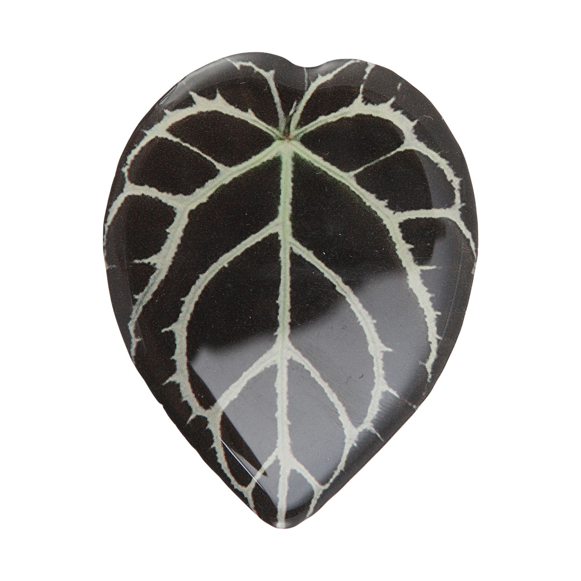 Unique Bargains Leaf Pattern Phone Grip with Strong Adhesive Backing Black