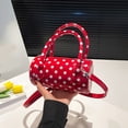 thumbnail image 5 of AJGRHE Polka Dot Crossbody Bags for Women Round Bag Glossy Purses Women Satchel Handbag Cute Bag Casual Shoulder Handbag Red1, 5 of 10