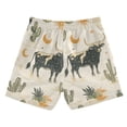 thumbnail image 7 of FORMRS Boys Swim Trunks Quick Dry Mesh Liner Boardshorts Sizes XS-XL, Cowboy Pattern, 7 of 7