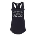 thumbnail image 3 of Wild Bobby, White Señoritas Funny Cinco de Mayo Cinco De Mayo Ladies Racerback Tank Top, Black, Large, 3 of 5