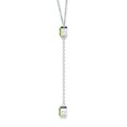 thumbnail image 2 of Angara Collier Péridot Naturel - Collier Style Lariat Péridot Rond 2,8 ct en Or Blanc 14K pour Femmes, 2 of 8