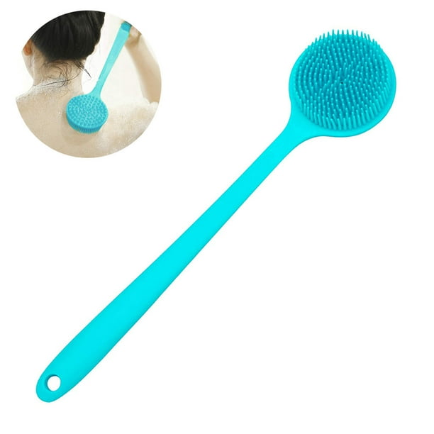 Silicone Back Scrubber Body Brush & Hair Scalp Massager Brush, Long