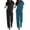 Black/Blue Green, variant on 2 Pack Pajamas for Women Set Short Sleeve Sleepwear Top and Pants Pjs Soft Printed Lounge Sets with Pockets