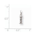 thumbnail image 3 of Designer 14K White Gold Polished .01Ct Diamond Initial I Charm (Length=15) (Width=8) Made In United States, 3 of 3