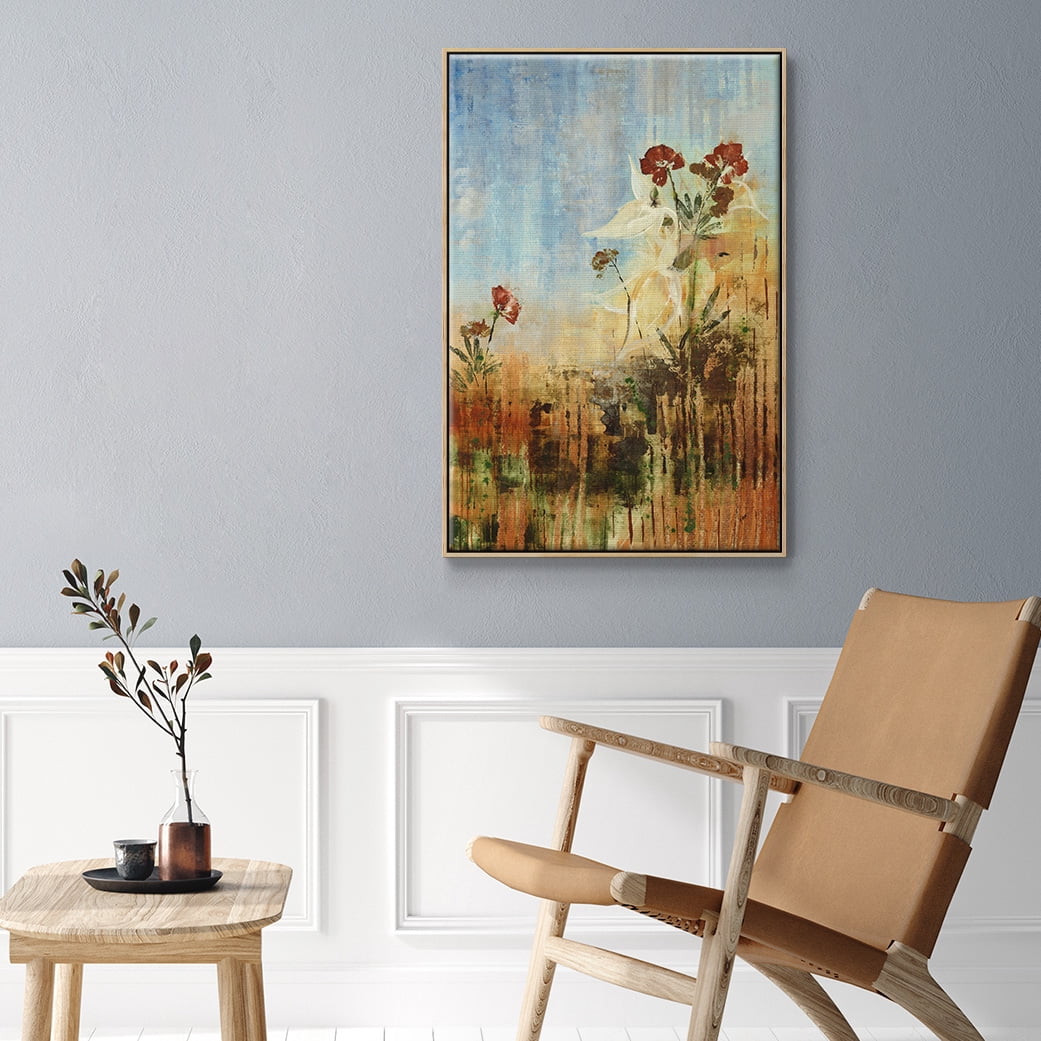 Dedicated to Spring Framed Premium Gallery Wrapped Canvas - Ready to Hang - 27 x 41 - Natural Wood Floating Frame