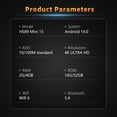thumbnail image 5 of HS89 MINI 15Android 14.0 TV Stick 16GB ATV Rockchip 3539 Octa-Core WiFi6 2.4G/5.8Ghz BT5.4 4K AV1 Ultra HD Voice Control Smart Home Player, 5 of 11