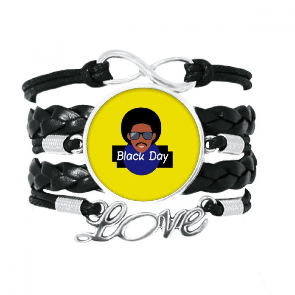 Black Day Freedom Equal Rights Bracelet Love Accessory Twisted Leather