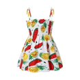 thumbnail image 1 of MIASHUI Robe Florale pour Filles Tout-Petits Robe Smockée Ligne A Robe d'Été de Plage pour Filles, Blanc, 3-6 Mois, 1 of 3