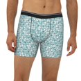 thumbnail image 2 of Men'S Boxer Briefs, Abstract Blue Floral Soft And Breathable Mens Underwear Boxer Briefs With Widen Waist, 2 of 2