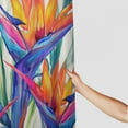thumbnail image 3 of Orinice Shower Curtain for Bathroom Waterproof Blue Pattern Watercolor Tropical Flowers Palm Leaves Bird Beauty Nature Colorful Exotic Paradise Bath Curtain Polyester Fabric with Hooks  60x72, 3 of 7