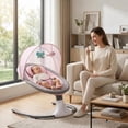 thumbnail image 2 of HENG Co. Electric Baby Swing and Rocker, Infant Bouncer Chair Featuring 12 Lullabies, Bluetooth Connectivity, Multiple Speed Settings, 4 Timer Modes, Unisex Design, Pink., 2 of 12