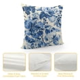 thumbnail image 4 of Nawypu  Blue and White Floral Pillow Covers 18x18 Inch Chinoiserie Pillow Cover Farmhouse Butterflies Spring Throw Pillowcase Outdoor Cushion Cover for Sofa Bedroom Indoor Outdoor, 4 of 5