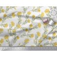 thumbnail image 3 of Soimoi Poly Georgette Fabric Leaves & Wild Flower Decor Fabric Printed Yard 52 Inch Wide, 3 of 3