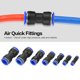 thumbnail image 5 of Conectores Neumáticos De 35 Uds, 4/6/8/10/12/14/16Mm, Manguera De Aire De Plástico Negro Y Azul, Conector Recto De Liberación Rápida, Accesorios De Línea De Aire sonducket TO003911-00, 5 of 7