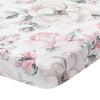 Lambs & Ivy Signature Botanical Baby Watercolor Floral Cotton Crib Sheet- White