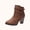 Brown, variant on Black Women'S Ankle Boots Chunky Heel Fashion Frosted Martin Boots Style Belt Buckle Casual Fall Winter Short Boots Size 36