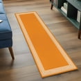 thumbnail image 4 of Orange Greek Key Large Area Rugs for Bedroom Living Room, Soft Non Slip Carpet Bedside Rug, White Greece Ancient Farmhouse Geo Rectangular Floor Cover Kitchen Accent Rug 2'x6' for Dining Room/Office, 4 of 9