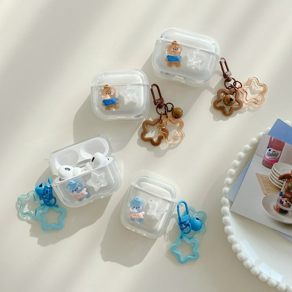 3D Cute Cartoon Bear Headsets Cover Silicone Earphones Case for Airpods Pro 2nd Gen