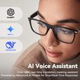 thumbnail image 3 of AI Smart Glasses for Men Women, Bluetooth Audio Glasses with Open Ear Design, Wireless Headphones, Hands-Free Calling, Voice Assistant Support, IP67 Waterproof, 6H Playtime for Working Relaxing, 3 of 11