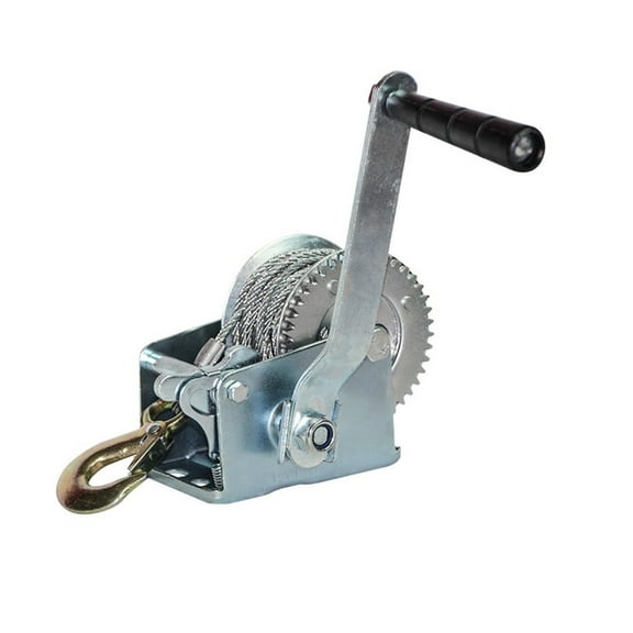 8M 600lbs Manual Drum Hand Crane Hoist Small Yacht Winch Wire Rope Winch Material Handling Tool ,Outstanding Load Capacity