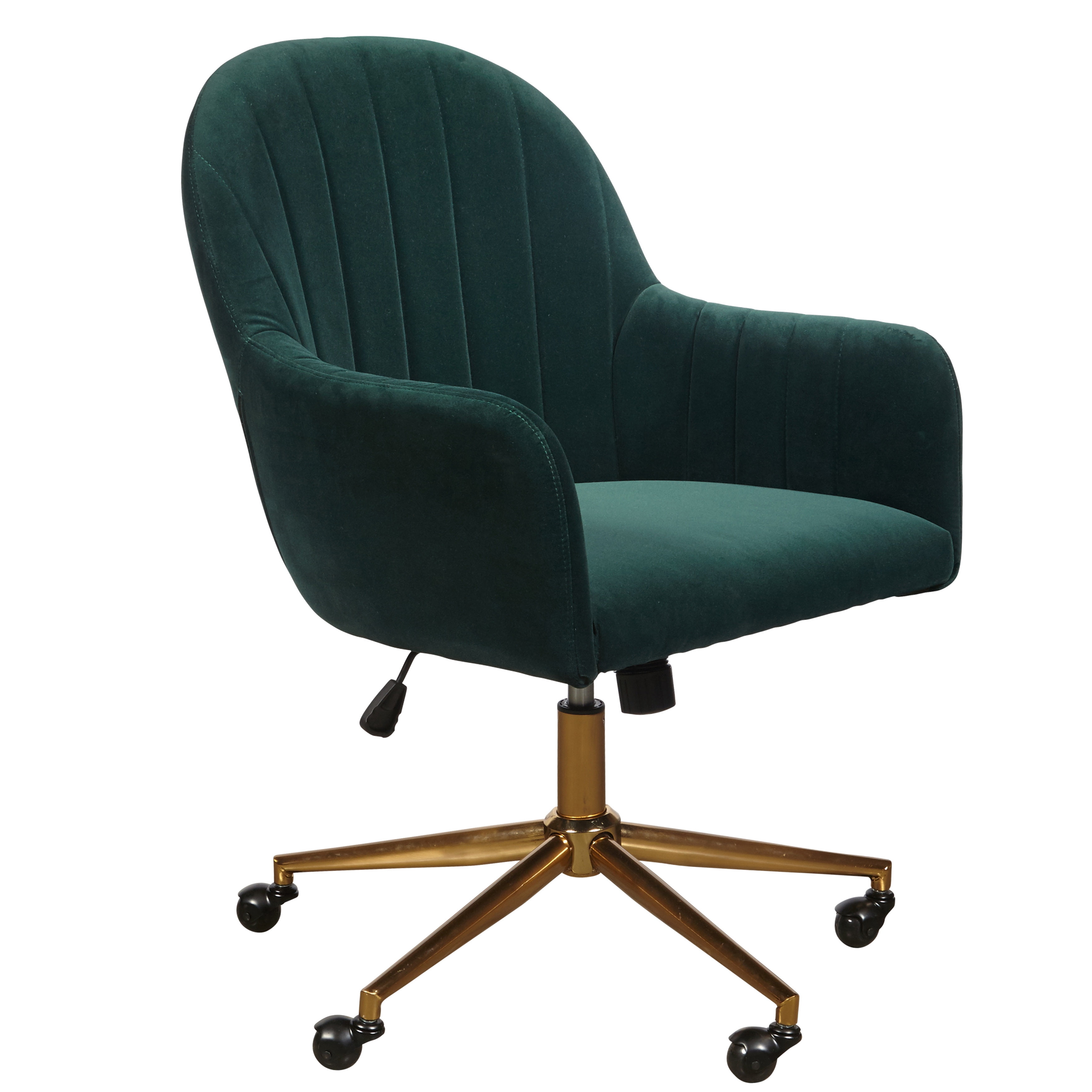 Executive Recline Extra Padded Office Chair Standard, Green Velvet