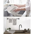 thumbnail image 5 of Black Grey Branches Kitchen Dish Towels for Drying Dishes Set of 3, Vintage Art Farmhouse Waffle Weave Microfiber Hand Tea Bathroom Towels Quick Dry & Absorbent Towel 12x12, 5 of 7