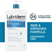 Lubriderm Daily Moisture Body Lotion + Pro-Ceramide, Fragrance Free, 24 Fl oz