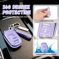 thumbnail image 4 of Key Fob Cover Compatible with Fit for Honda Accord Civic CR-V HR-V Pilot Passport Ridgeline Keychain Case Holder Protector,Silver-purple, 4 of 6