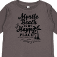thumbnail image 4 of Inktastic Myrtle Beach is My Happy Place with Palm Trees Boys or Girls Long Sleeve Toddler T-Shirt, 4 of 5