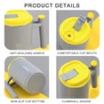 thumbnail image 4 of 13.5 oz Removable Metal Coffee Mug Tumbler with Handle, Stainless Steel Camping Mug with Sealed Lid, Vacuum Double Layer Insulated Water Cup for Drinks, Travel, Office, 4 of 7