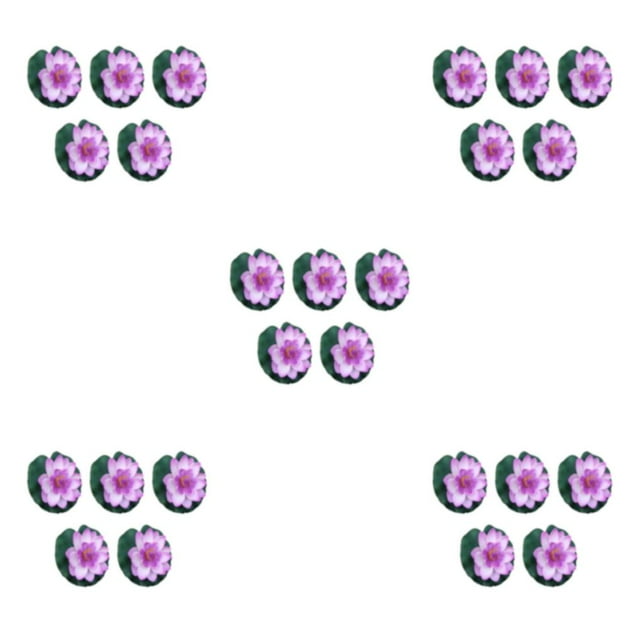 Youkk 5x Realistic Float Foam Lotuses Wide Application Easy To Clean Eco-friendly light purple 5Set