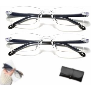 Intelligent Dual Focus Glasses Color-Changing Anti-Blue Light Presbyopia Glasses for Women Men(2PCS)
