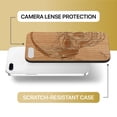 thumbnail image 6 of Case Yard Wooden Case Outside Soft TPU Silicone, Slim Fit Shockproof Wood Protective Phone Cover for Girls Boys Men and Women, Supports Wireless Charging Headphone Skull Design case for iPhone-8-Plus, 6 of 7