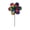 12-inch Rainbow Whirl, variant on In the Breeze 2736 — 10-inch Neon Fusion Garden Spinner — 6-Petal Flower Wind Spinner 10" W x 21" H