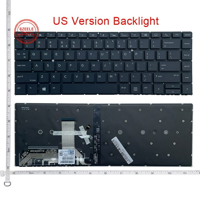 Clavier d'Ordinateur Portable US/RU Anglais pour HP Elitebook x360 1040 G4 1040 G5 1040 G6 HSN-Q02C Rétroéclairé US Rétroéclairé
