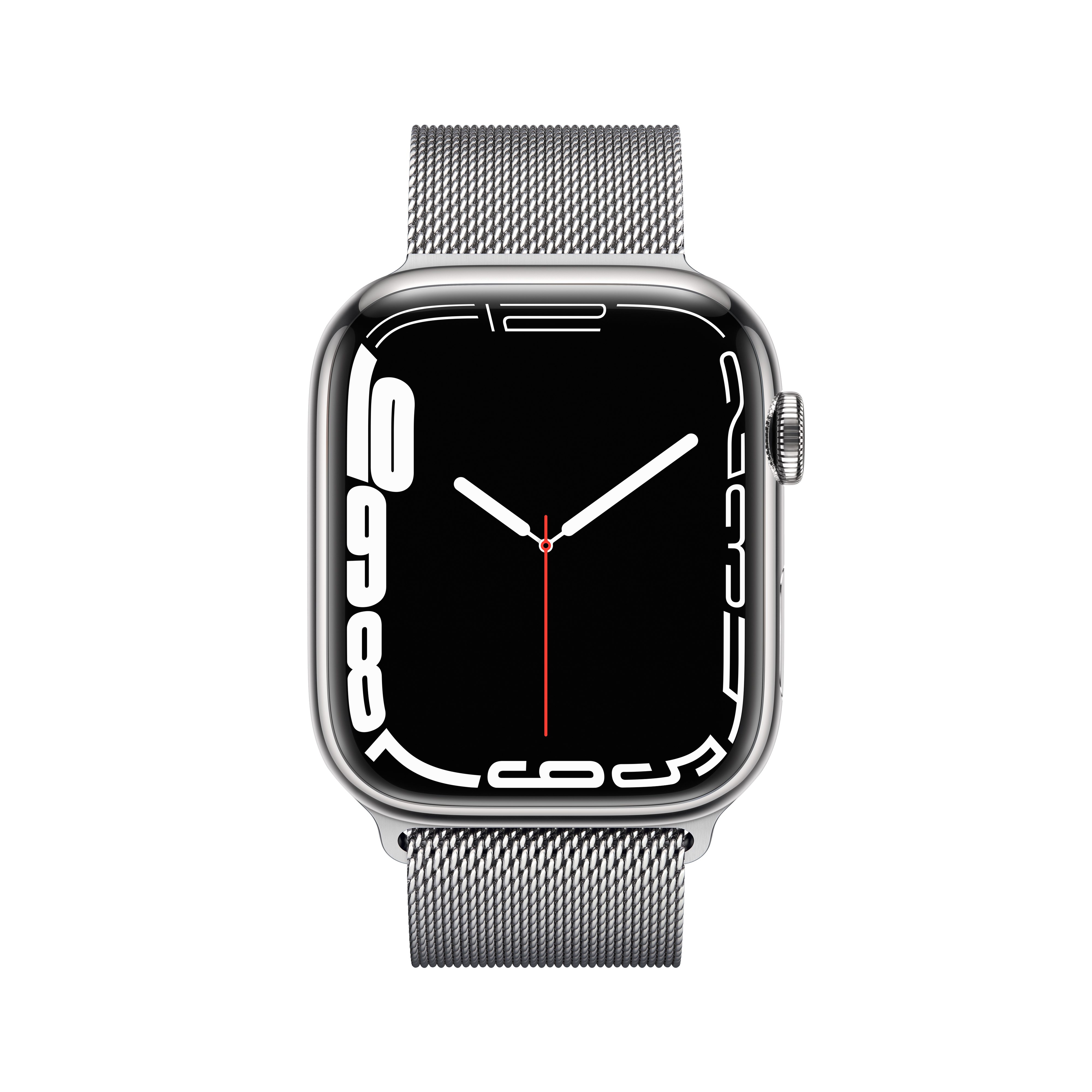Apple Watch Series 7 GPS + Cellular, 45mm Silver Stainless Steel Case with Silver Milanese Loop - image 2 of 10