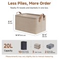 thumbnail image 4 of 2-Pack Large Fabric Storage Bins with Metal Frame & Handles, Closet Organizers for Shelves, Natural Color Storage Baskets, 4 of 5