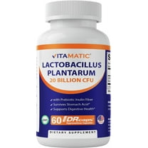 Vitamatic Lactobacillus Plantarum - 20 Billion per DR Capsule - 60 Count - Digestive Support - Made with Prebiotic Inulin Fiber
