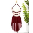 thumbnail image 4 of DPOIS Kids Girls Sleeveless Lyrical Dance Dress Ballet Leotards Dress Burgundy 14, 4 of 7