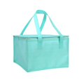 thumbnail image 3 of Insulated Food Delivery Bag, Reusable Thermal Cooler Grocery Bags, Pizza Delivery Bags for Doordash, Large Capacity Bag Keep Food Warm or Frozen for Travel/Shopping, 10*10*7 inch, Turquoise, 3 of 8