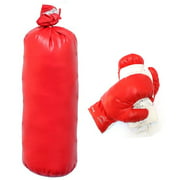 10 oz Boxing Gloves Set with Punching Bag Kids Set Gift - Red