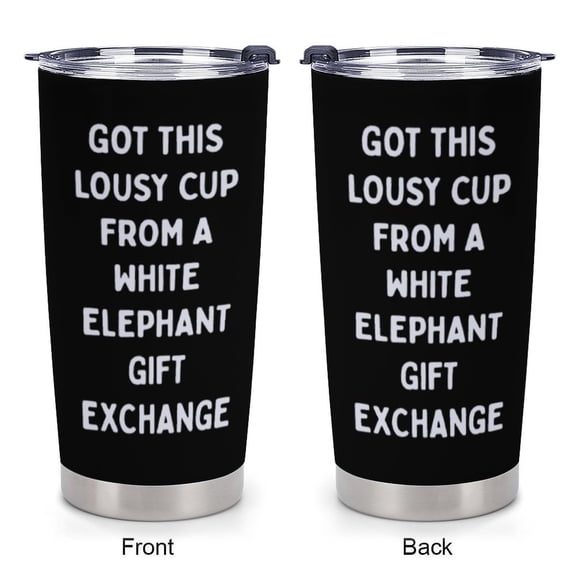 Funny White Elephant Gifts for Adults-20 OZ Stainless Steel Tumbler-Funny Christmas Gag Gift for Women Men