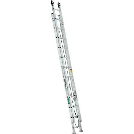 - Louisville Ladder 24 ft. Aluminum Extension Ladder with Pro Grip Type II, 225 Lbs Load Capacity, W-2222-24