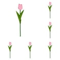 thumbnail image 2 of Garloy Artificial Flowers Real Touch Pu Faux Flowers Tulip Stems Floral Arrangement Fake Tulips Artificial Tulips That Look Real Wedding Fillers Arrangements Tulips Artificial Flowers Pink 15PC 13.4", 2 of 5