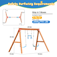 thumbnail image 6 of Dolphin Playground Wooden Swing Set – Backyard Fun for Ages 3-12, 6 of 14