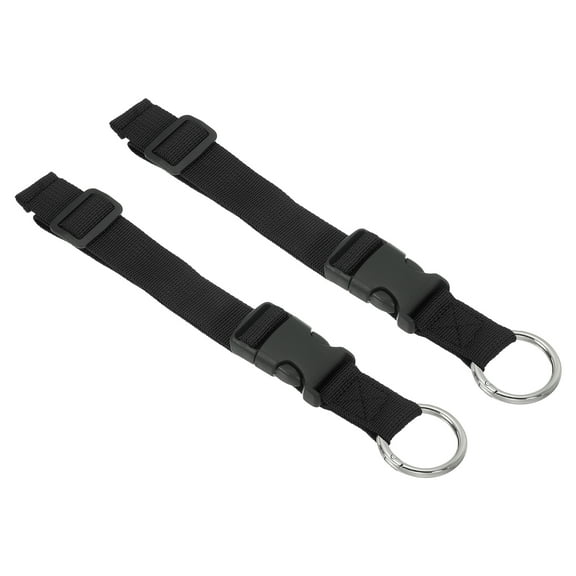 Uxcell Add A Bag Luggage Straps, 2 Pcs Adjustable Suitcase Belt, Travel Accessories Plastic Buckle, Black