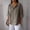 Beige, variant on Womens Shirts Short Sleeve Soild Color Linen V Neck Tops Casual Collared Blouses Loose Spring Summer Beach Tops